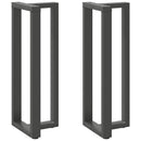 barbordsben T-formet 2 stk. antracit 40x35x(110-111) cm stål