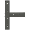 barbordsben T-formet 2 stk. antracit 40x35x(110-111) cm stål