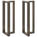 barbordsben T-formet 2 stk. sort 40x35x(110-111) cm stål