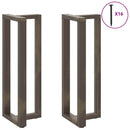 barbordsben T-formet 2 stk. sort 40x35x(110-111) cm stål