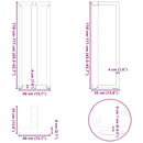 barbordsben T-formet 2 stk. sort 40x35x(110-111) cm stål