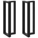 barbordsben T-formet 2 stk. sort 50x35x(110-111) cm stål