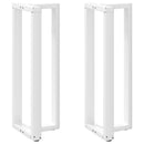 barbordsben T-formet 2 stk. hvid 50x35x(110-111) cm stål