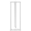 barbordsben T-formet 2 stk. hvid 50x35x(110-111) cm stål