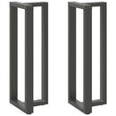 barbordsben T-formet 2 stk. antracit 50x35x(110-111) cm stål