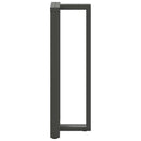 barbordsben T-formet 2 stk. antracit 50x35x(110-111) cm stål