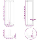 barbordsben T-formet 2 stk. antracit 50x35x(110-111) cm stål