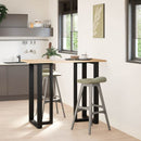 barbordsben T-formet 2 stk. sort 60x35x(110-111) cm stål
