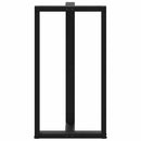 barbordsben T-formet 2 stk. sort 60x35x(110-111) cm stål