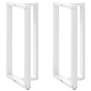 barbordsben T-formet 2 stk. hvid 60x35x(110-111) cm stål