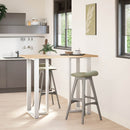 barbordsben T-formet 2 stk. hvid 60x35x(110-111) cm stål