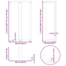 barbordsben T-formet 2 stk. hvid 60x35x(110-111) cm stål