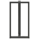 barbordsben T-formet 2 stk. antracit 60x35x(110-111) cm stål