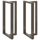 barbordsben T-formet 2 stk. sort 60x35x(110-111) cm stål