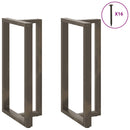barbordsben T-formet 2 stk. sort 60x35x(110-111) cm stål