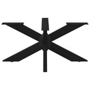 sofabordben edderkopformet sort 98x58x(42-43) cm stål