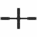 sofabordben edderkopformet sort 98x58x(42-43) cm stål