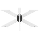 sofabordben edderkopformet hvid 98x58x(42-43) cm stål