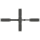 sofabordben edderkopformet antracit 98x58x(42-43) cm stål