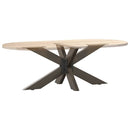 sofabordben edderkopformet sort 98x58x(42-43) cm stål