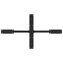 spisebordben edderkopformet sort 120x68x(72-73) cm stål