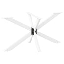 spisebordben edderkopformet hvid 120x68x(72-73) cm stål