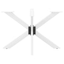 spisebordben edderkopformet hvid 120x68x(72-73) cm stål