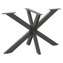 spisebordben edderkopformet antracit 120x68x(72-73) cm stål