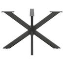 spisebordben edderkopformet antracit 120x68x(72-73) cm stål
