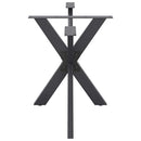 spisebordben edderkopformet antracit 120x68x(72-73) cm stål