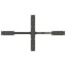 spisebordben edderkopformet antracit 120x68x(72-73) cm stål