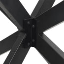spisebordben edderkopformet antracit 120x68x(72-73) cm stål