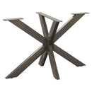 spisebordben edderkopformet sort 120x68x(72-73) cm stål