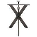 spisebordben edderkopformet sort 120x68x(72-73) cm stål