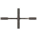 spisebordben edderkopformet sort 120x68x(72-73) cm stål