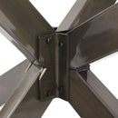 spisebordben edderkopformet sort 120x68x(72-73) cm stål
