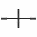 spisebordben edderkopformet sort 150x78x(72-73) cm stål