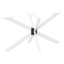 spisebordben edderkopformet hvid 150x78x(72-73) cm stål