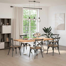 spisebordben edderkopformet hvid 150x78x(72-73) cm stål