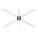 spisebordben edderkopformet hvid 150x78x(72-73) cm stål