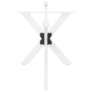 spisebordben edderkopformet hvid 150x78x(72-73) cm stål