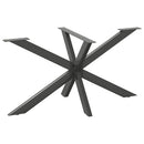 spisebordben edderkopformet antracit 150x78x(72-73) cm stål