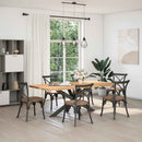 spisebordben edderkopformet antracit 150x78x(72-73) cm stål