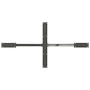 spisebordben edderkopformet antracit 150x78x(72-73) cm stål