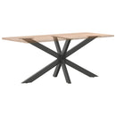 spisebordben edderkopformet antracit 150x78x(72-73) cm stål