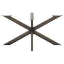 spisebordben edderkopformet sort 150x78x(72-73) cm stål