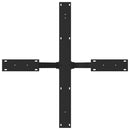 spisebordben edderkopformet sort 85x85x(72-73) cm stål