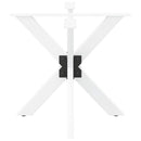 spisebordben edderkopformet hvid 85x85x(72-73) cm stål