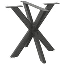 spisebordben edderkopformet antracit 85x85x(72-73) cm stål