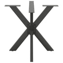 spisebordben edderkopformet antracit 85x85x(72-73) cm stål